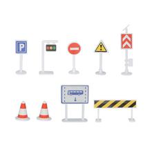 【配件】 轨道车路标交通模型道具沙盘场景搭配玩具指示牌
