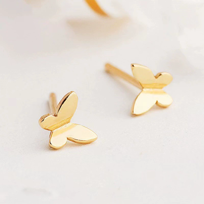 Серебряная игла, маленькие утончённые серёжки, образец серебро 925
