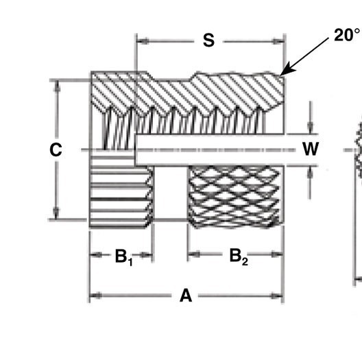 ˫��������ͭ��ĸPKB-M4 �ܽ�Ƕ�� ��ѹͭ��ĸ