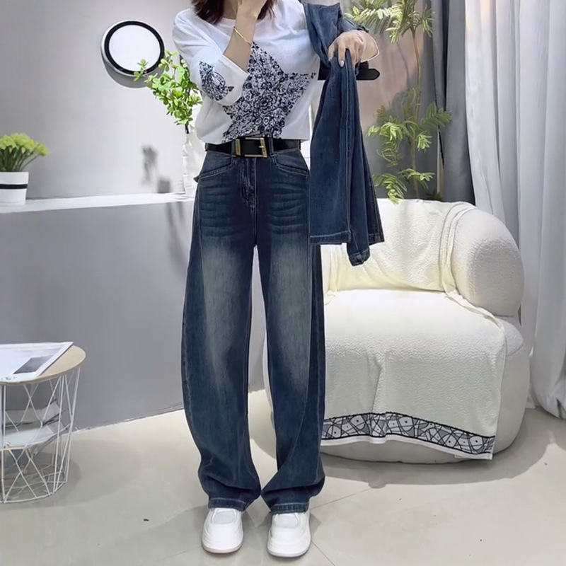 广州十三行高货爆款~女秋2025新款高腰胖mm显瘦梨型身材弯刀裤子|undefined