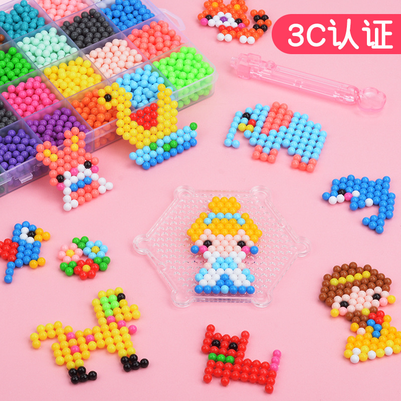 Cross-border magical water mist magic beads, children's handmade DIY water glue magic beads, intelligent puzzle bead toys