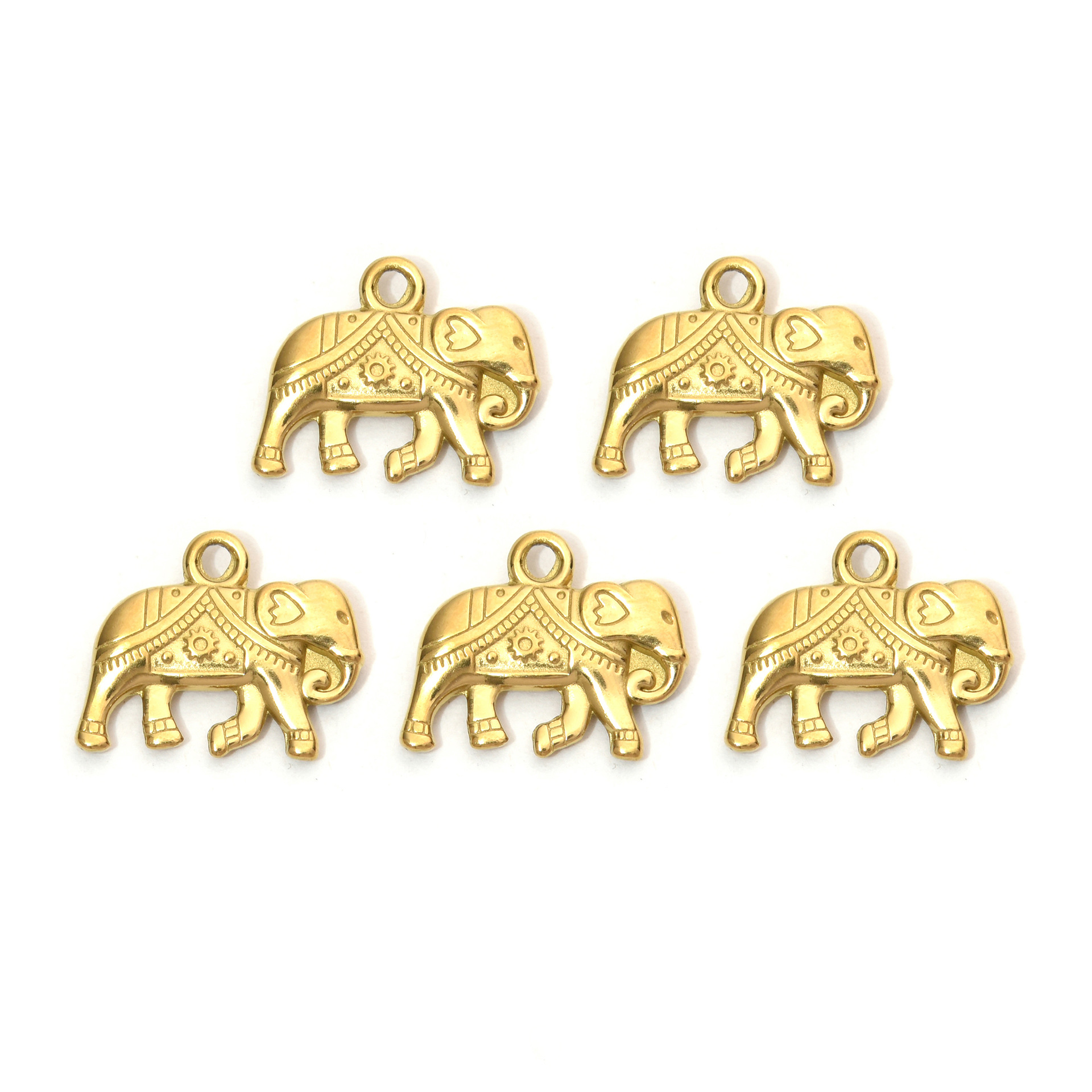23g Weight 10 PCS/Package 304 Stainless Steel Elephant Pendant