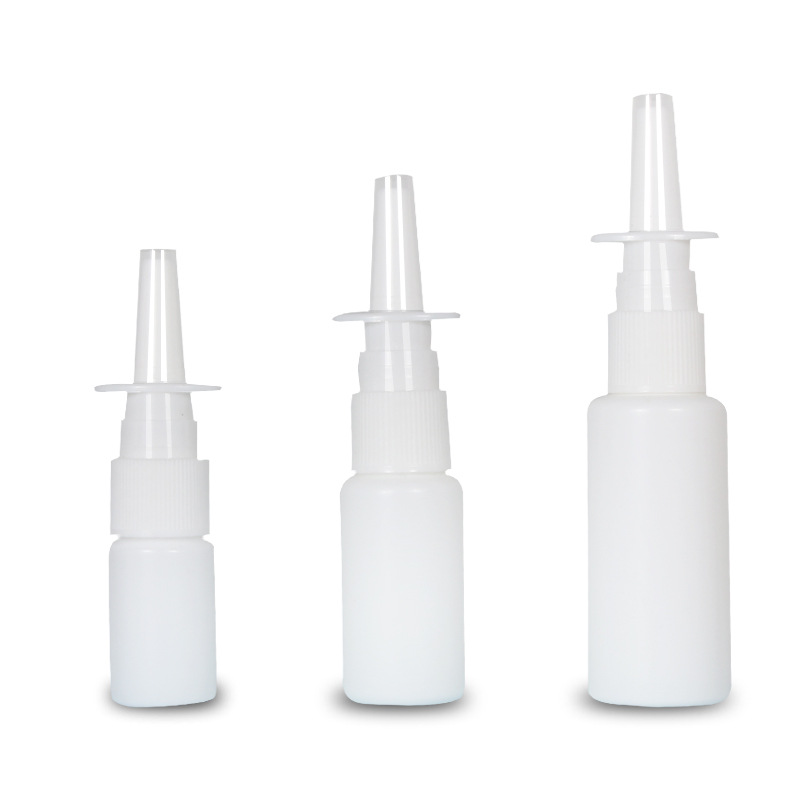 Pe en stock botella de spray recto botella de spray nasal aerosol niebla fina medicina botella 10ml20ml30 botella de plástico en stock engrosada