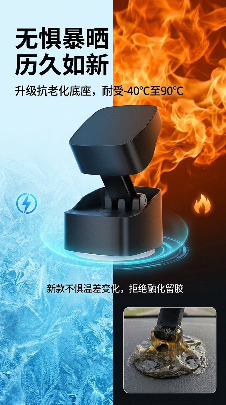 Suction Cup Type Magnetic Car Mount for Vehicle Interior, Magnetic Car Accessories, Magnetic Navigation Support, Car Phone Holder