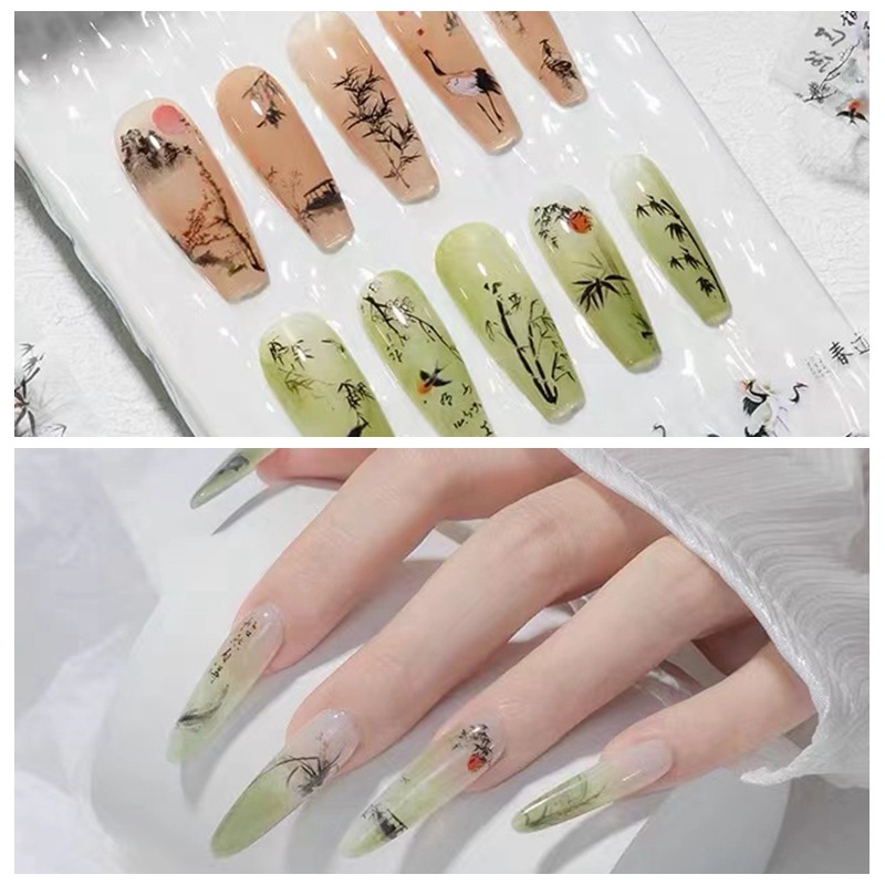 Nailor national wind transfer paper white snow -cut grass butterfly…