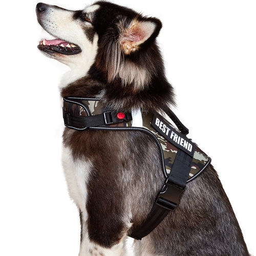 WAOPET Cross-border Pet Chest and Back Strap Dog Vest Lead Collar Large Dog Chest and Back Strap Velcro Pet Supplies 