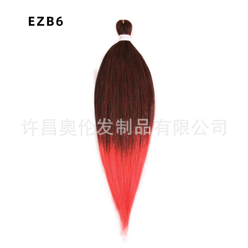 EZ peluca floja suave de fibra química africana 26 pulgadas 90 gramos de PVC bicolor ignífugo seda de baja temperatura gran trenza