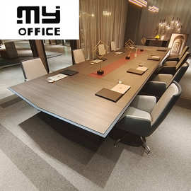 会议桌长桌现代大型会议室洽谈会客桌时尚创意办公桌条形简约智能