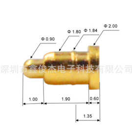 天线顶针触点 厂家现货POGOPIN镀金测试探针手环弹簧针 充电针