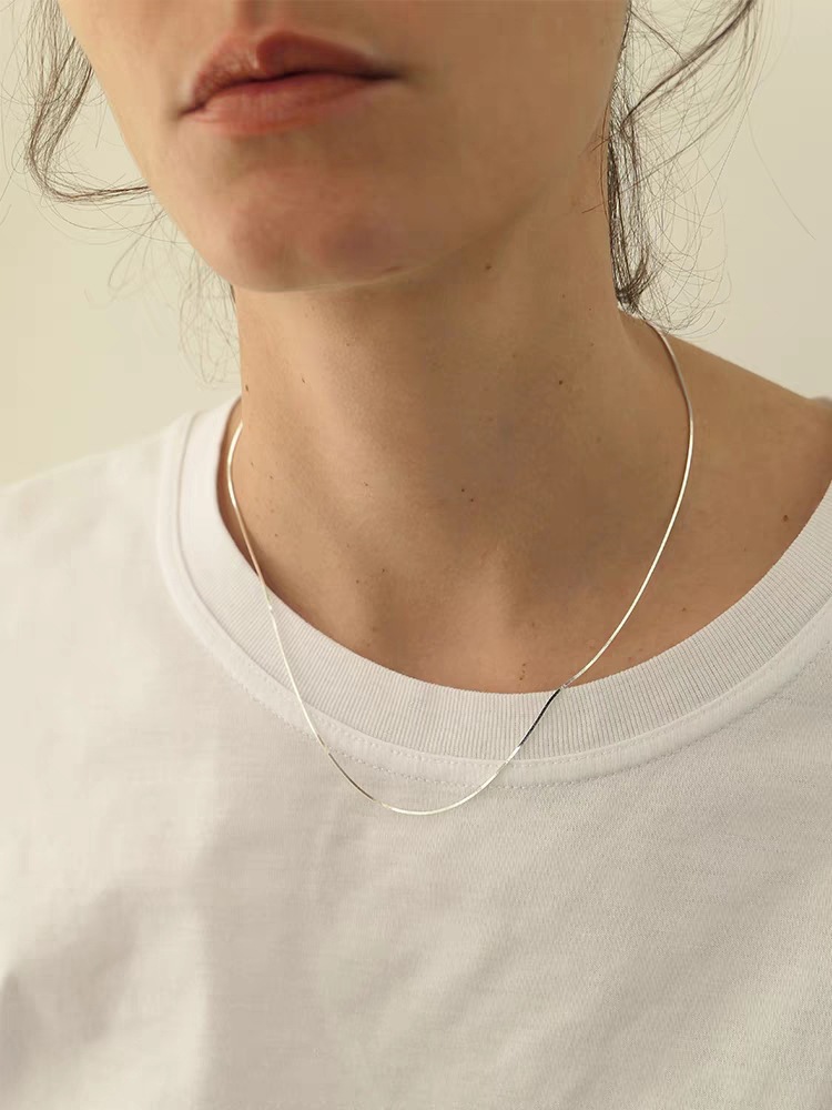 18K Real Gold Plated Plating Material Wholesale Jewelry Basic Classic Style Geometric Titanium Steel Plating Necklace