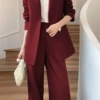 KZ burgundy single piece pants