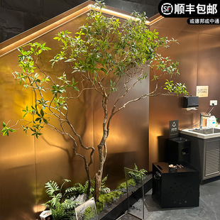High-End Simulated Horse Drunken Wood Green Plant Landscaping Window Bionic Plant Decorative Tree Large Artificial Tree Simple Indoor Landscape