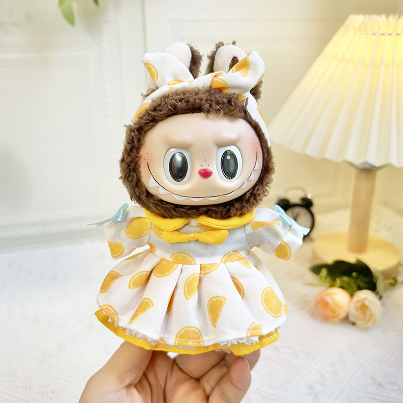 ソースメーカーのみの服】17cmペンダント ラブブ服 ブラインドボックス ラブブ人形 人形服 クールブラック カラフル|undefined