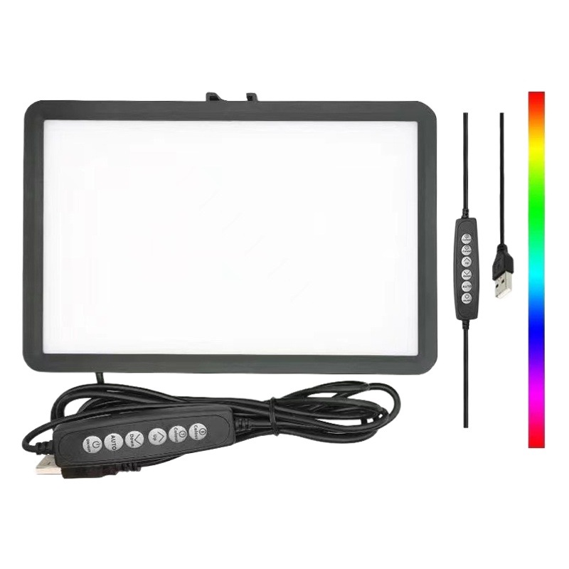 Regular de tres colores de la película de color cuadrado que cambia de color de cuatro colores fotografía de película de luz de relleno de vídeo Luz de fotografía