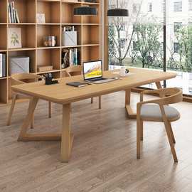 书桌 实木北欧学习桌家用客厅学生画桌长条桌简约大桌子工作台