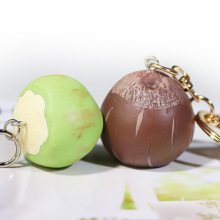 仿真椰子钥匙扣 海南椰子文创吊饰 仿真食物包包挂件汽车钥匙挂饰