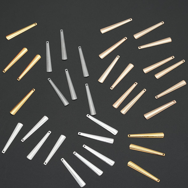 Electrophoresis High Color Retention Long Single-Hole Sled Iron Piece DIY Ancient Style Hairpin Hairpin Hanfu Accessories