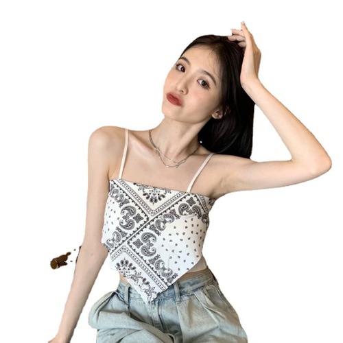 Hot girl style cashew flower camisole female  new summer chic style sexy inner wear outer top