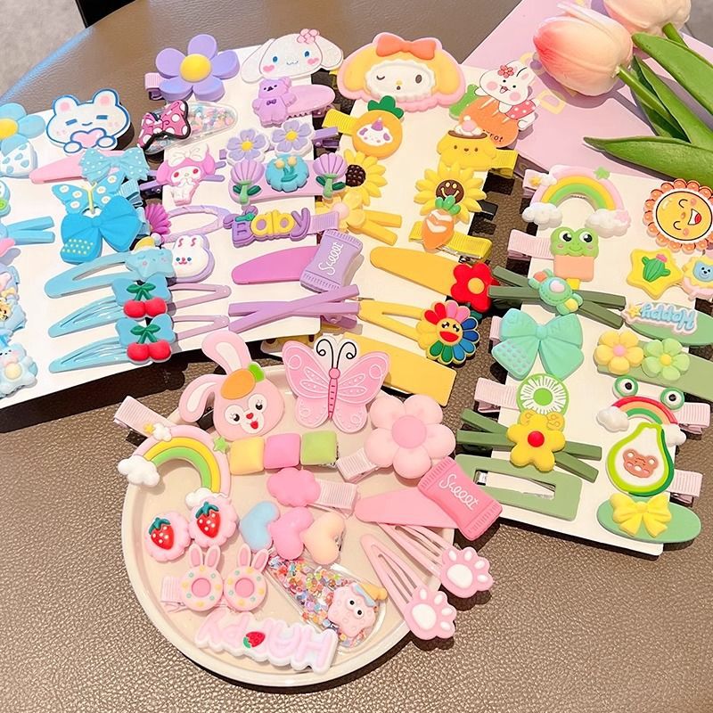 Cutie Kids Hairpin Set Coreano Baby Broken Hairpin Girl Back Brain Hairpin tocado de dibujos animados conejo frange clip