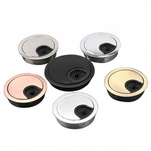 锌合金桌面穿线盒 办公桌面圆型穿线盒过线孔盖多种规格桌面线盒