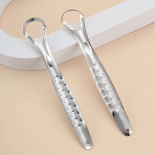 Grade Stainless Steel Tongue Scraper Tongue Coating Cleaning Bad Breath Tongue Coating Brush Adult Household Oral Cleaning E18