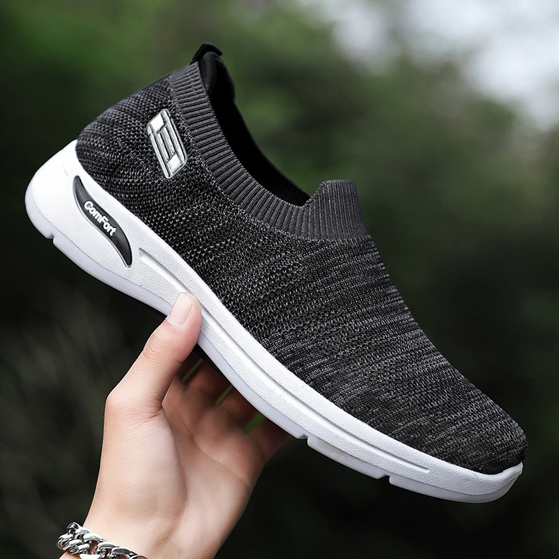 Zapatos para Hombre, Modelo 2025, Exportación, Zapatos Sin Cordones, Zapatos de Punto, Suela Blanda, Casuales, de Tela