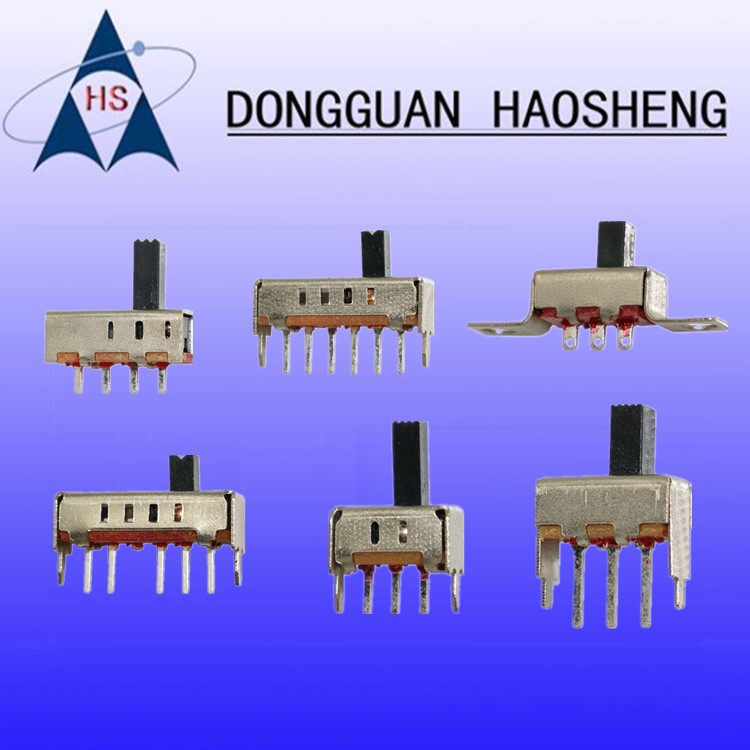 供跨境拨动开关耐温过盐雾SS12D00/MSS22D18玩具电源滑动推动开关