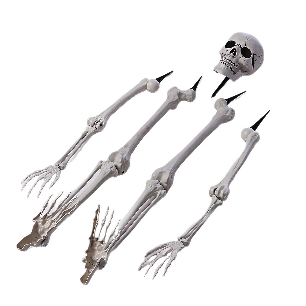Halloween cráneo brazo pierna pie enchufe de 5 piezas patio jardín al aire libre decoración horror props creativos