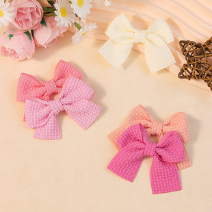 Fabric Plaid Handmade Bow Hair Accessories DIY Jewelry Clothing Bags Without Clips Semi-Finished Accessories Accessories