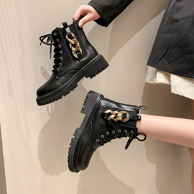 Bottes À Plateforme Pour Femme Style Britannique Chic_voghion.com