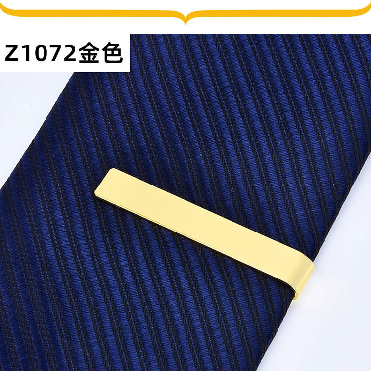 Tie Clip Copper Stainless Steel Electrophoresis Color Navy Blue Dark Blue Men's Silver Black And Golden Gift Box display picture 18