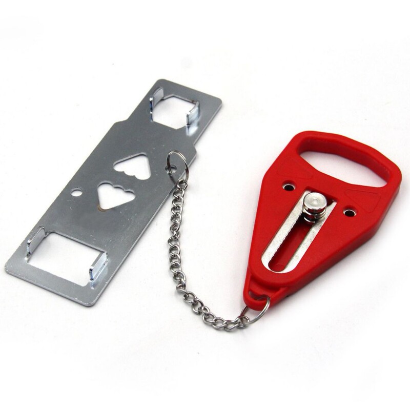 Portable Lock Portable Door Buckle Lock Hotel Door Top Door Stopper Anti-Theft Lock Multi-Function Portable Lock Portable Door Buckle Lock Hotel Door Top Door Stopper Anti-Theft Lock Multi-Function