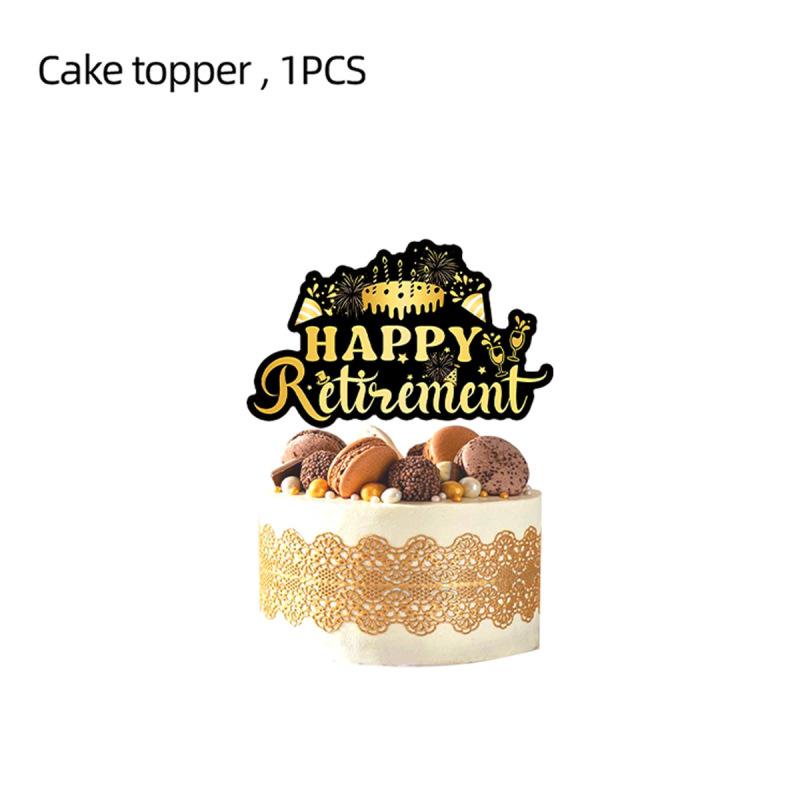 黒金退職テーマパーティー用品歳誕生日会場配置雰囲気装飾旗風船ケーキプラグイン|undefined