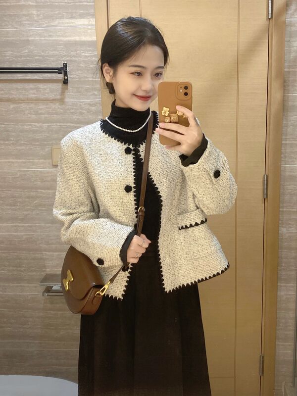 2025新款小香风外套女秋季气质名媛高级感炸街减龄短款上衣夹克|undefined