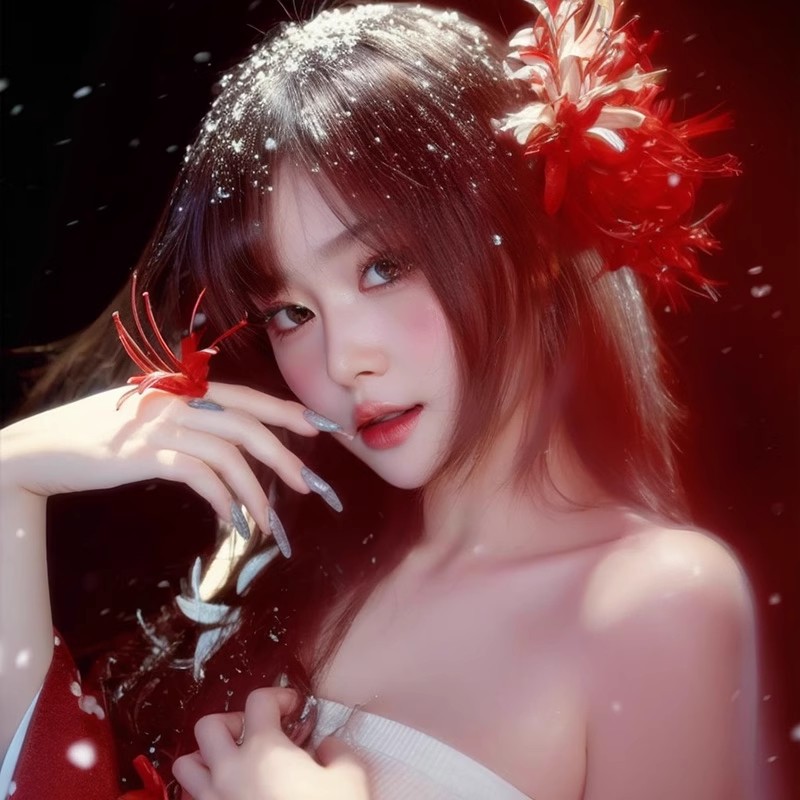 Rojo al otro lado flores clip de cabello para mujeres de alto nivel clip lateral detrás de la cabeza imitación de flores clip de boca de pato clip de cabello tocado