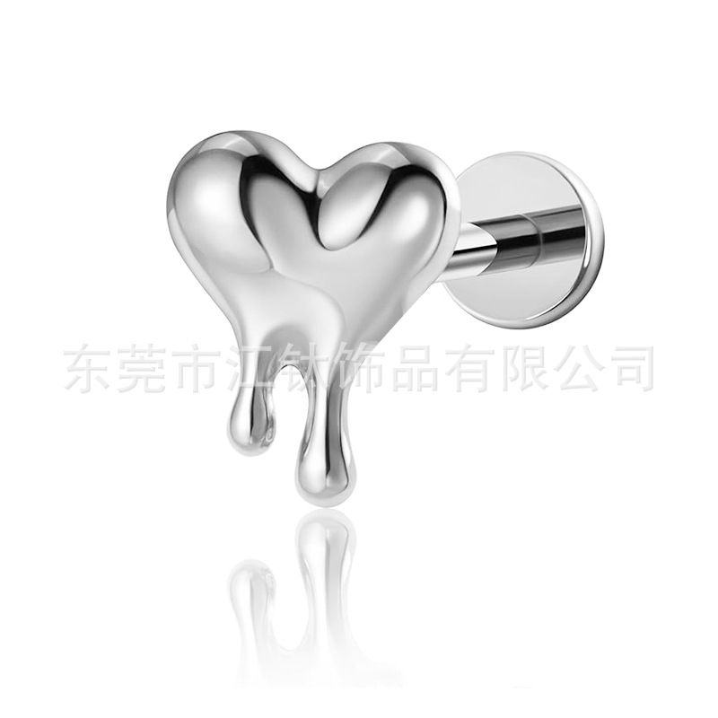 Pointed titanium steel lip stud product view