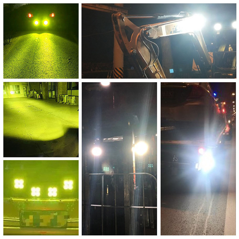 High-Brightness Four-Leaf Clover Led Electric Vehicle Spotlight 3inch Square Off-Road Vehicle Waterproof Modified Headlight Motorcycle Headlight