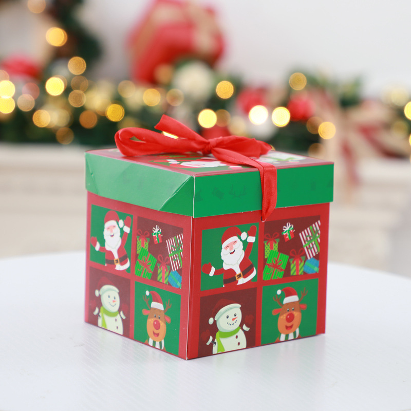 Navidad regalo embalaje caja de regalo decoración escena diseño suministros Nochebuena caja de dulces niños adultos
