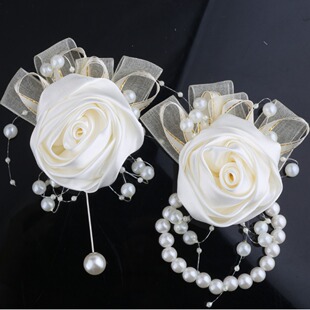 New Sate Rose Corsage Wedding Wholesale Corsage Bride Bridesmaid Sister Wrist Flower Groom Best Man 508