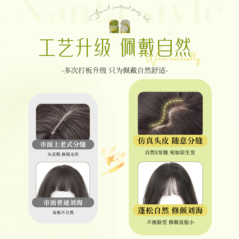 Perucas de cabello largo para mujeres, peluca de cabeza completa, simulación de cabello natural para mujeres, flejas onduladas, rizos diarios, peluca de cabeza completa.