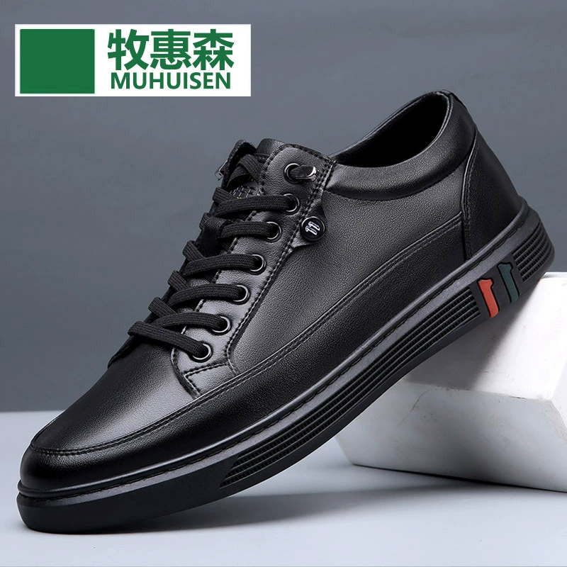 2025 новая мужская обувь мягкая кожа дышащая