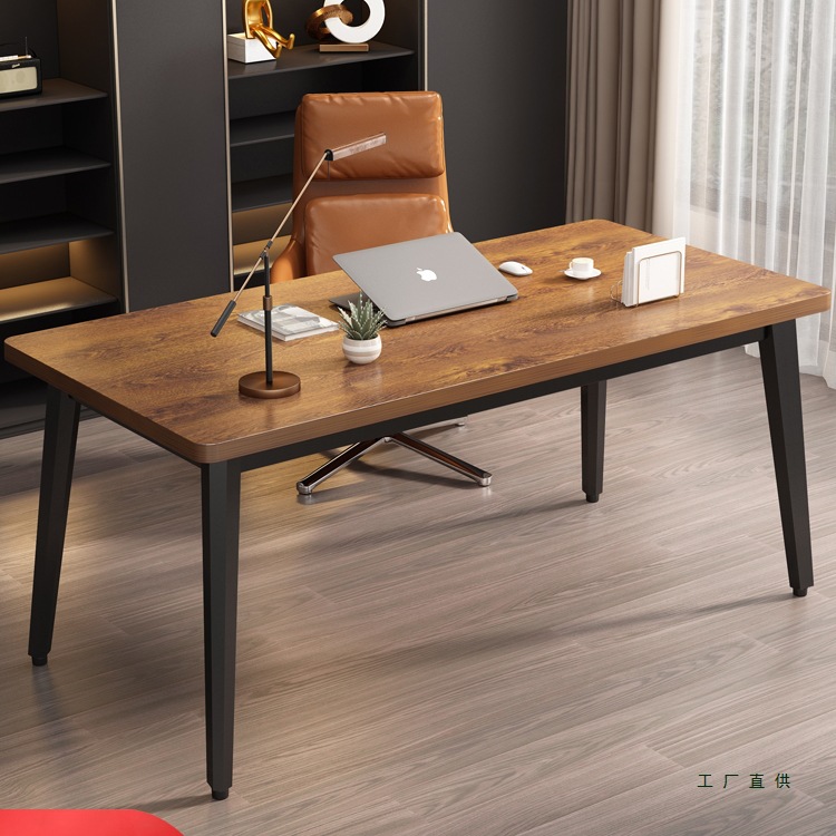 Simple Computer Desk Steel Wood Desk Office Desk Simple Modern Double Economical Desktop Table Home Writing Desk