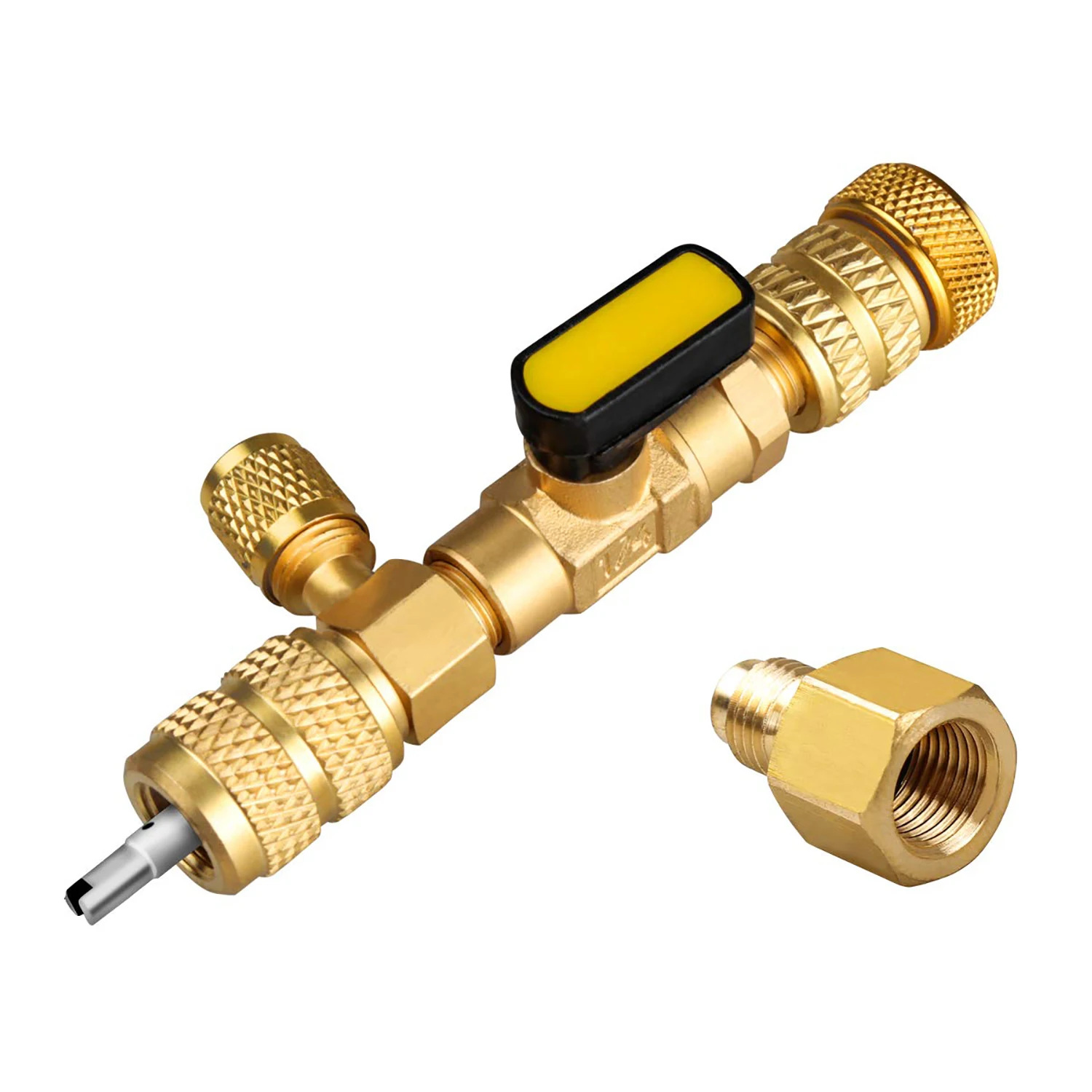 R12 R32 HVAC系统用R410A R22阀芯拆卸器安装工具带1/4和5/16端口