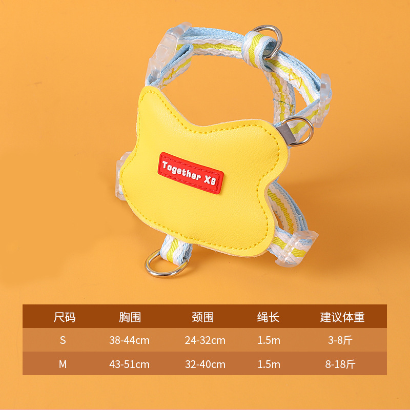 Correas en el pecho de gato de piel de melocotón de celebridades de Internet para evitar que el gato se libere de la cuerda de tracción del gato