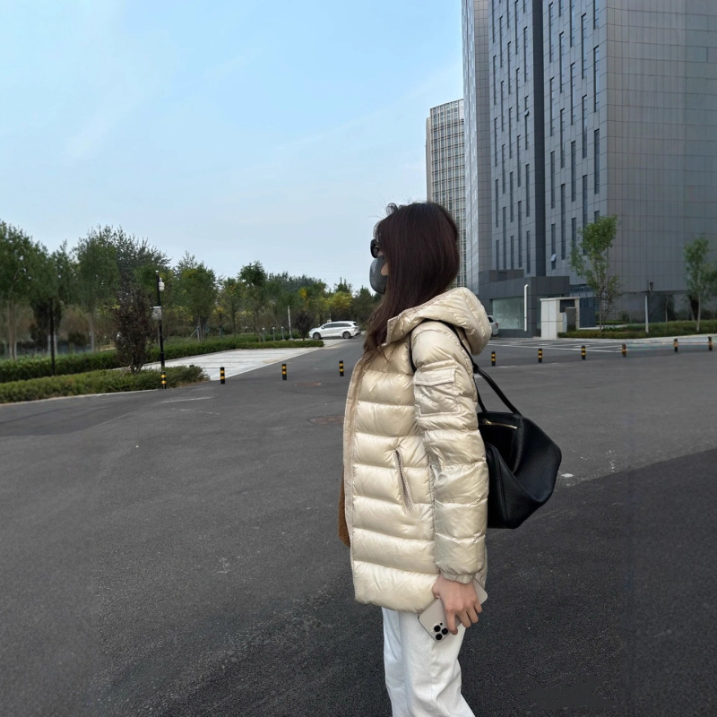 高版本高品质现货M家2025爆款新款女士中长收腰连帽羽绒服外套|undefined