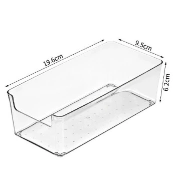 Drawer Partition Storage Box, PET Transparent Organizer, Multiple Sizes (Small–XL)