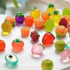 クリエイティブシミュレーションフルーツブラインドバッグ半立体透明 diy アクセサリー子供の幼稚園のご褒美ギフトモデル装飾品