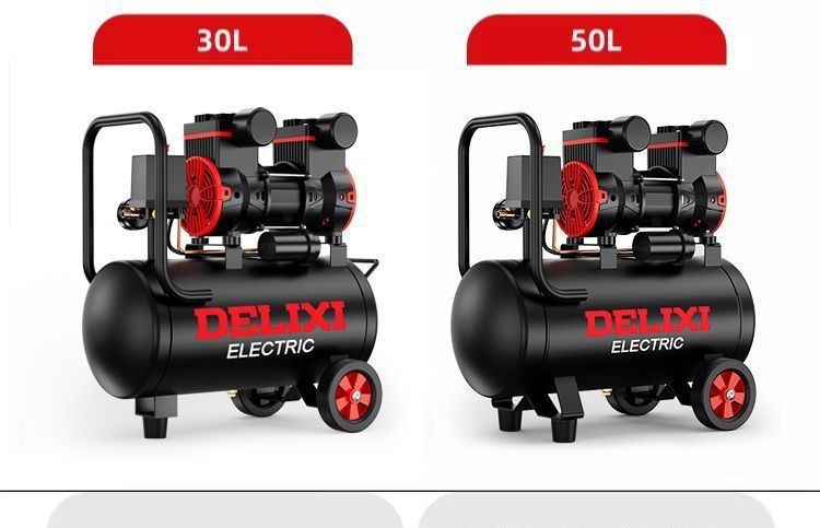 Air Pump 220V Oil-Free Silent Mini Portable Small Woodworking Household Air Compressor