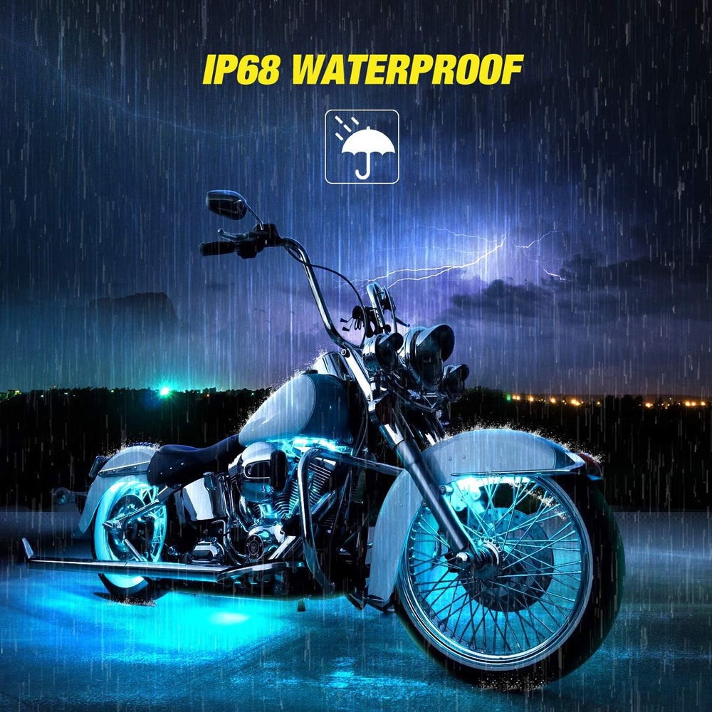Motorcycle Ambient Light Rgb Colorful Decorative Light Music Rhythm Light Led Car Voice-Controlled Smart Voice-Controlled Light App
