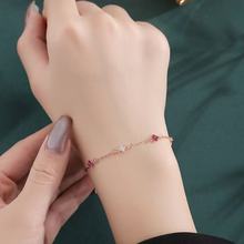 果泡 微镶锆石四叶草手链简约时尚高级气质彩色手链甜美轻奢手饰